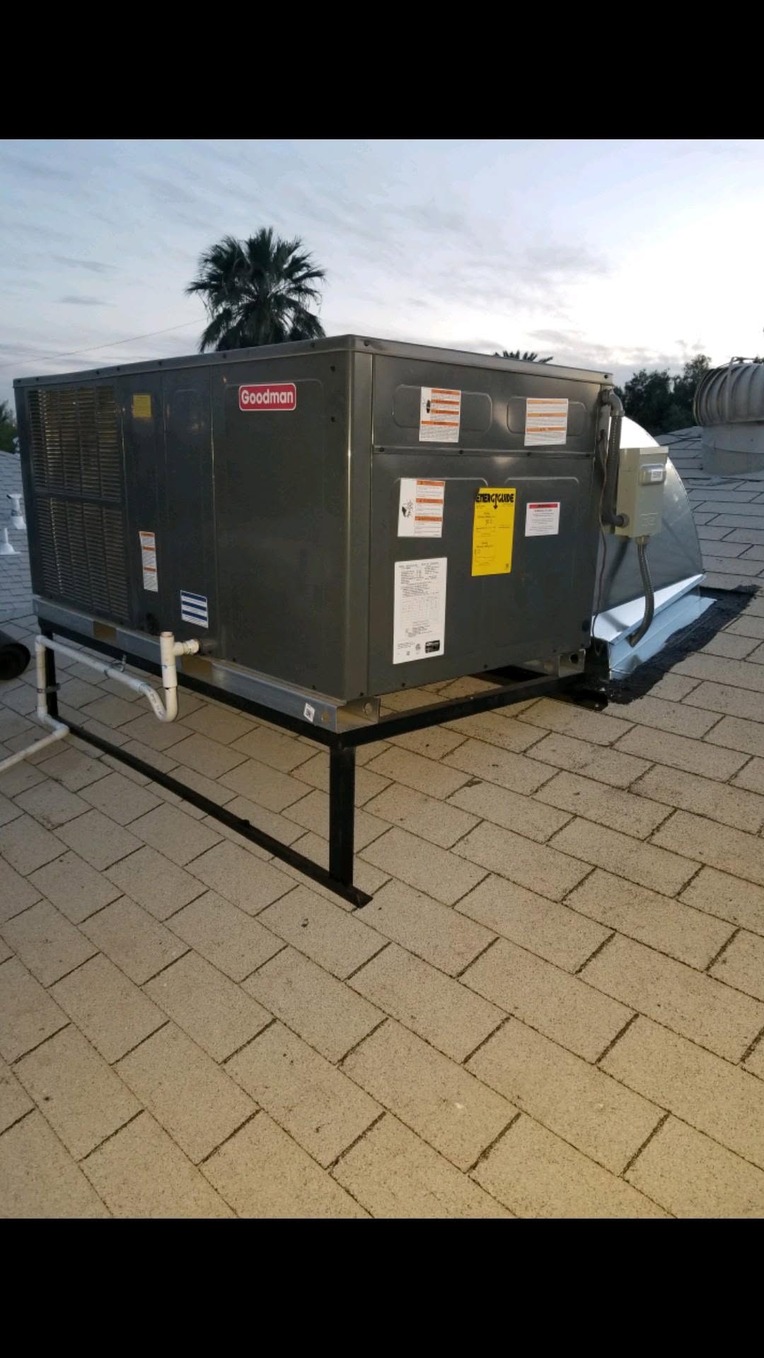Goodman rooftop AC installation — Fair Air Heating & Cooling