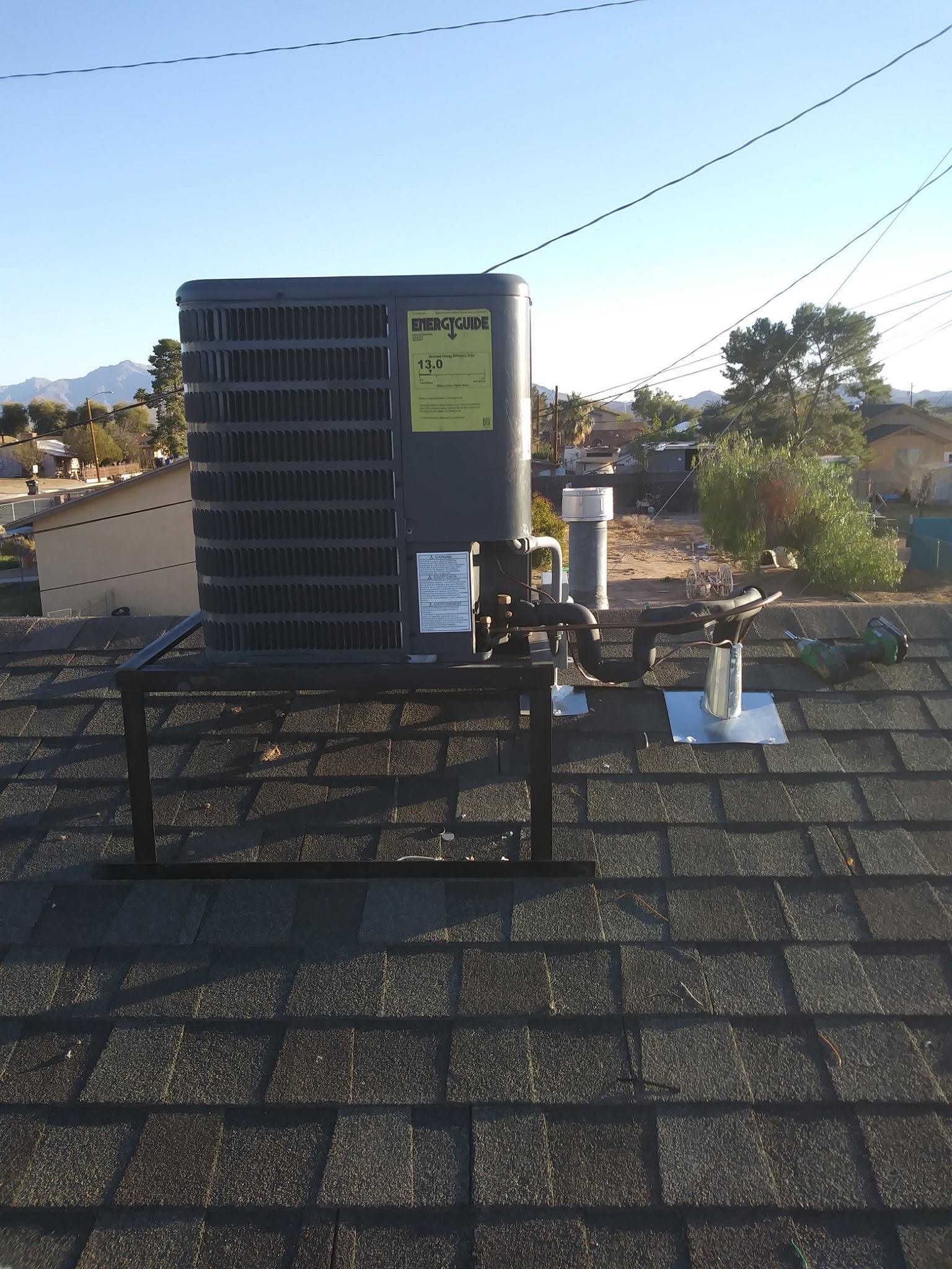 Rooftop condenser installation — Fair Air Heating & Cooling